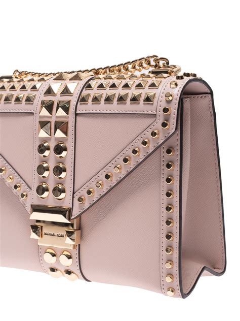 michael kors whitney studded bag|whitney large leather tote bag.